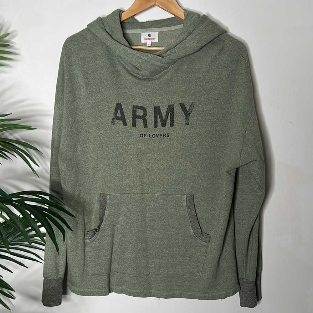 Sundry “Army of lovers” Oversized Sweatshirt Size 2